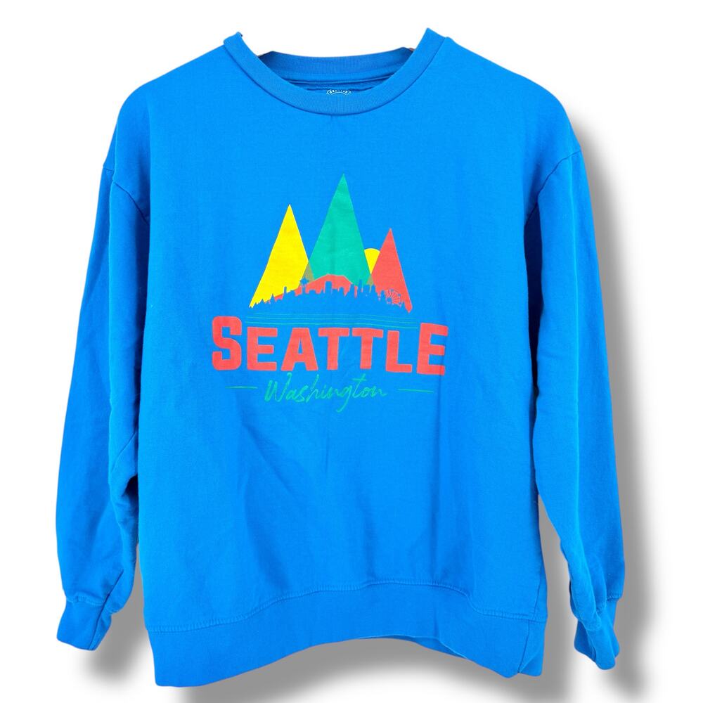 Seattle Shirt Company Blue Mountain Sweatshirt Womens Sz Small Washington